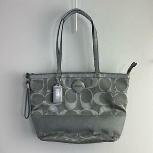 Coach Penelope optic Jakard signature canvas bag blue